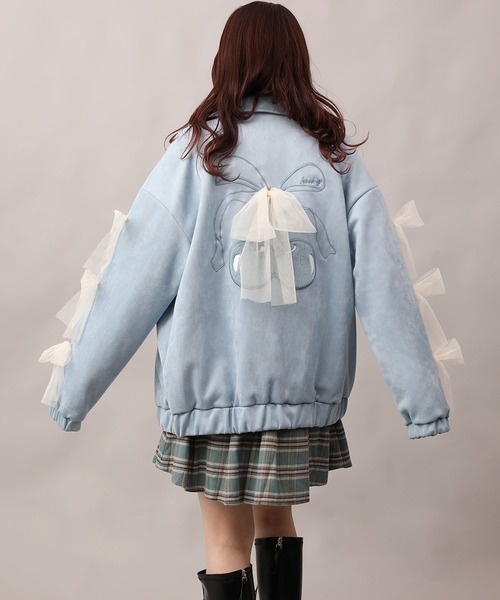 ちーこ カバーオール 「HOOK」for girls チェリー刺繍チュールリボン付き