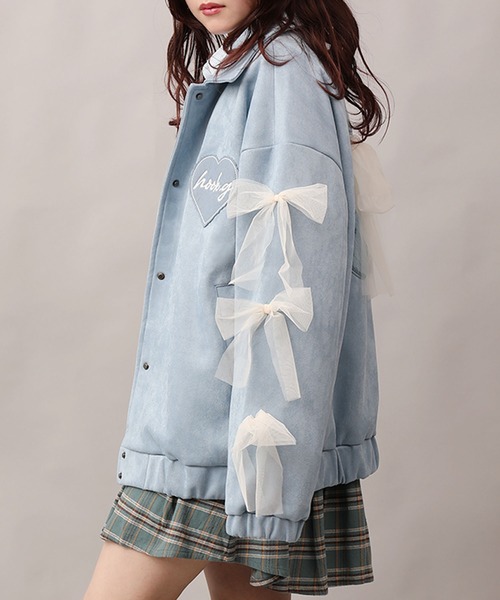 カバーオール 「HOOK」for girls チェリー刺繍チュールリボン付き