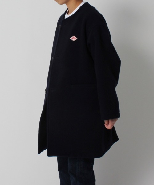 Danton（ダントン） ノーカラーコート 38 ベージュ レディース