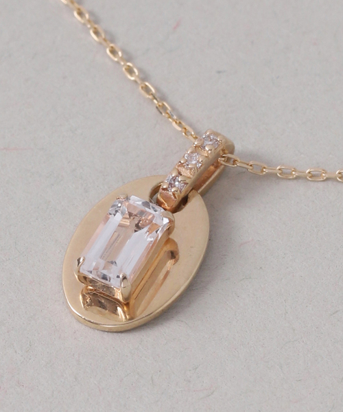 Lilas ネックレス メレダイヤバチカンホワイトトパーズ45cmネックレス