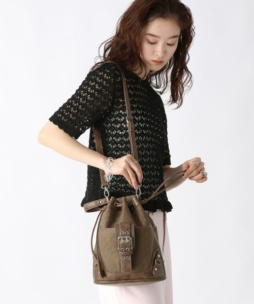 ANAYI キンチャク　バッグ JEANASIS ショルダーバッグ バッグ アンティークキンチャクBAG