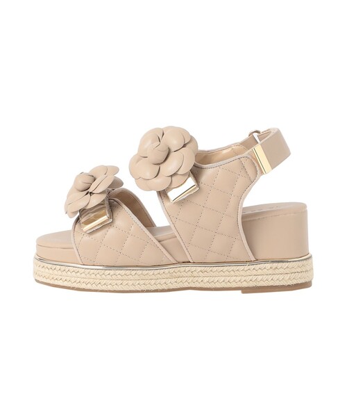 TO BE CHIC サンダル カメリアモチーフ レディース : ZOZOTOWN