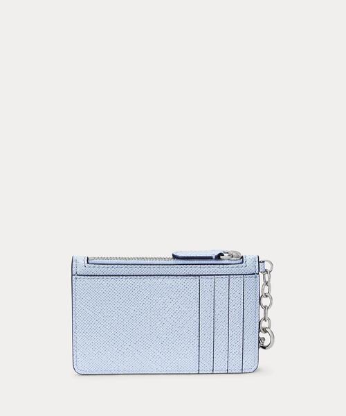 LAUREN RALPH カードケース クロスハッチ レザー ジップ カード LAUREN RALPH カードケース クロスハッチ レザー ジップ カード