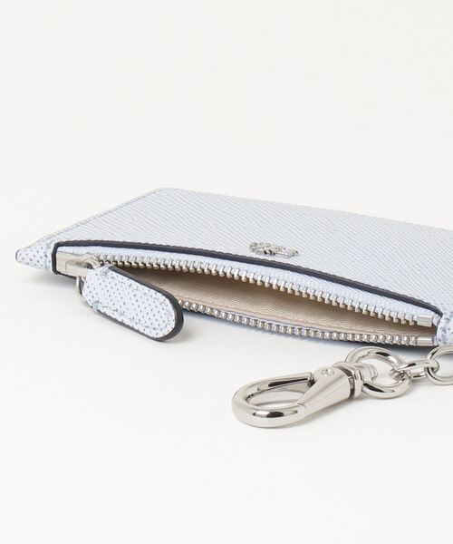 LAUREN RALPH カードケース クロスハッチ レザー ジップ カード