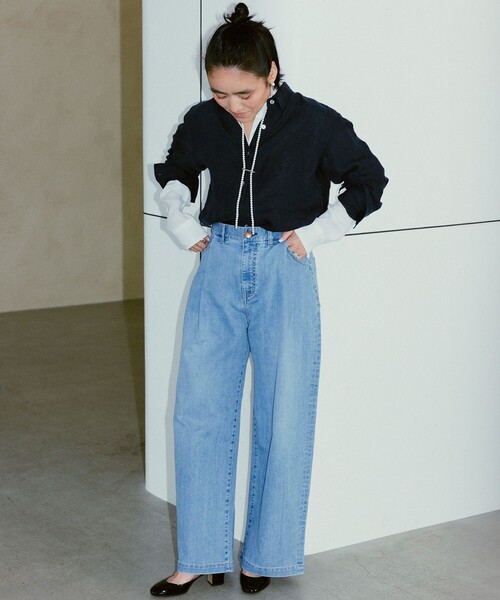 23区 DENIM 大きいサイズ46 形綺麗☆グレー☆デニム☆パンツ☆ジーンズ 23区 ジーンズ デニム デニムパンツ 「Oggi6月号掲載/接触冷感