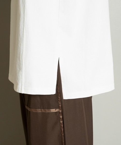 Forte tシャツ Side Slit Zip No-sleeve T-shirts/ジップノースリーブT