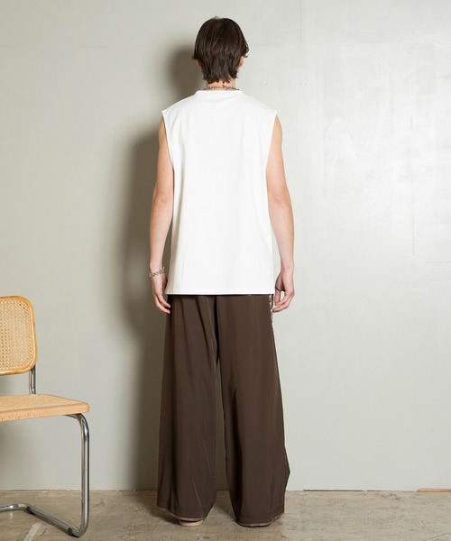 Forte（ファッション） tシャツ Side Slit Zip No-sleeve T