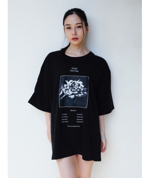 tシャツ 「ZOZOTOWN限定」LHP×Mitsuki/Organic cotton「Lyricalia」print BIG T(UNISEX)/l L.H.P tシャツ 「ZOZOTOWN限定」「8woman」Organic cotton Print