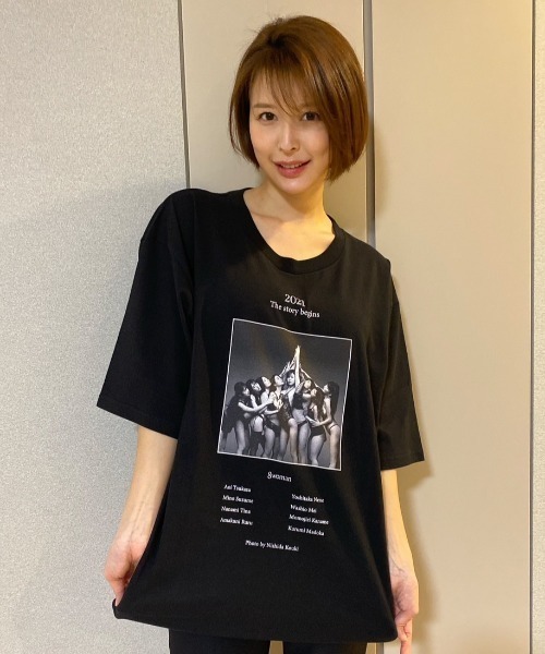 tシャツ 「ZOZOTOWN限定」LHP×Mitsuki/Organic cotton「Lyricalia」print BIG T(UNISEX)/l L.H.P tシャツ 「ZOZOTOWN限定」LHP×Mitsuki/Organic cotton