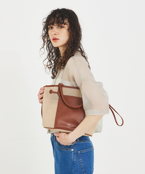 【ベージュ】Sheer/シアーメッシュ2WAYトート LOWELL things（ロウェル シングス） トートバッグ Sheer/シアー