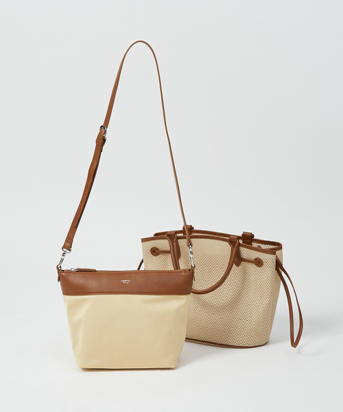 【ベージュ】Sheer/シアーメッシュ2WAYトート LOWELL things（ロウェル シングス） トートバッグ Sheer/シアー