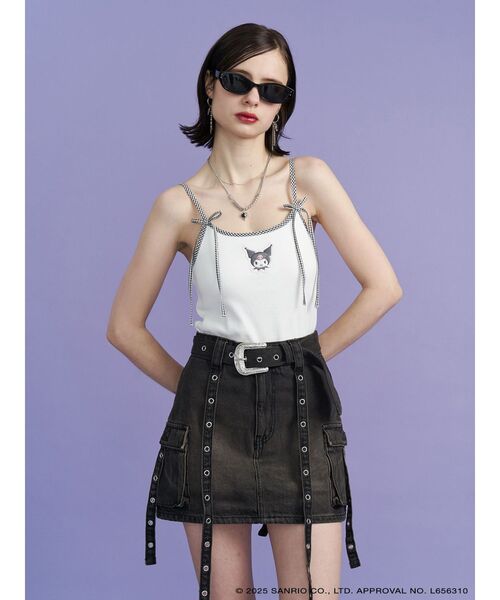 jouetie（ジュエティ） キャミソール 「メロクロコラボ」KUROMIリボン