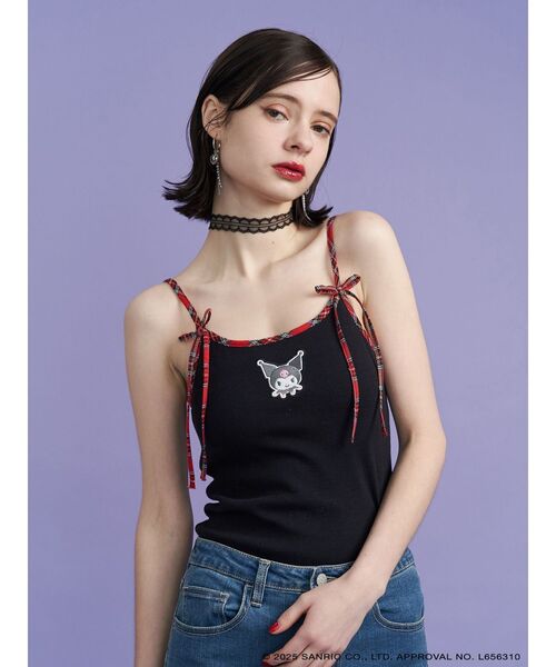 alexiastam サンリオコラボ　　リボンキャミソール Sanrio x ALEXIA STAM] Shoulder Ribbon Camisole | ALEXIA STAM
