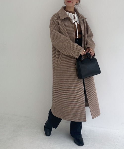 「archives」 ステンカラーコート MEDIUM ブラウン レディース_画像7