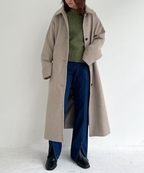 「archives」 ステンカラーコート MEDIUM ブラウン レディース_画像9