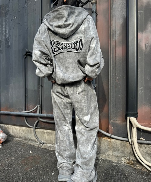 KsGパーカー KsG 「KsG」 ジップアップパーカー LARGE グレー レディース