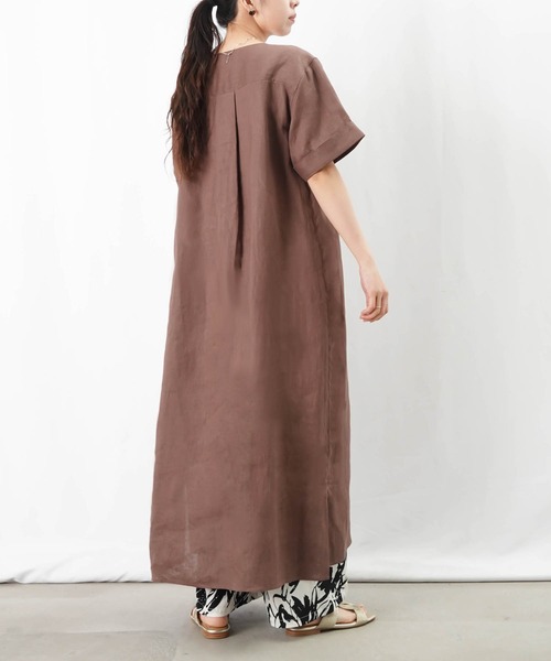 【新品タグ付き】LUCA/LADYLUCKLUCA 半袖ワンピース LADY LUCK LUCA ワンピース LC/LLL リネン半袖ワンピース