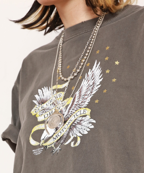 GOOD ROCK SPEED イーグルダメージTシャツ GOOD ROCK SPEED / グッドロックスピード】別注イーグルダメージ