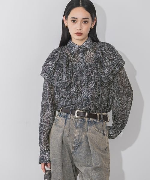 JEANASIS 「JEANASIS」 長袖シャツ FREE ブラック系その他