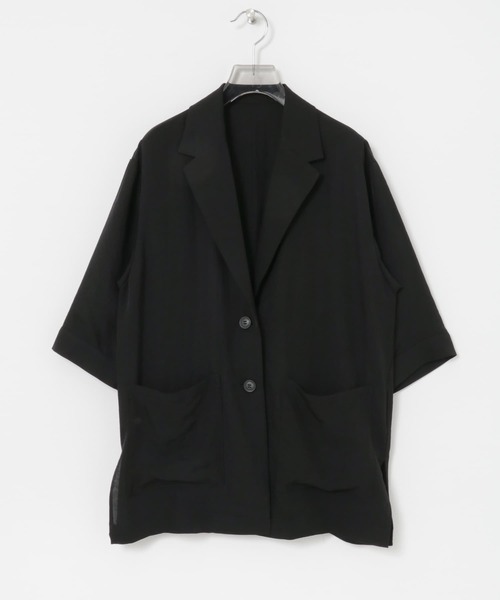 【美品】URBAN RESEARCH リバーオーバーハーフコート URBAN RESEARCH コート アウター 「接触冷感」Naiaアセテート