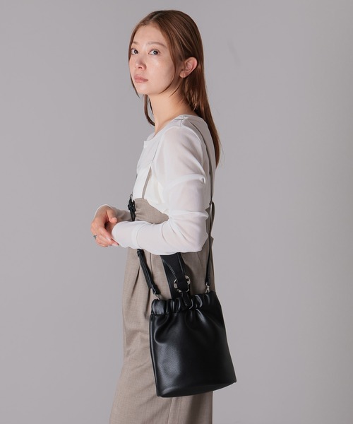 ONFLEEK ショルダーバッグ バッグ 2WAY バケツ型 ワンハンドルバッグ