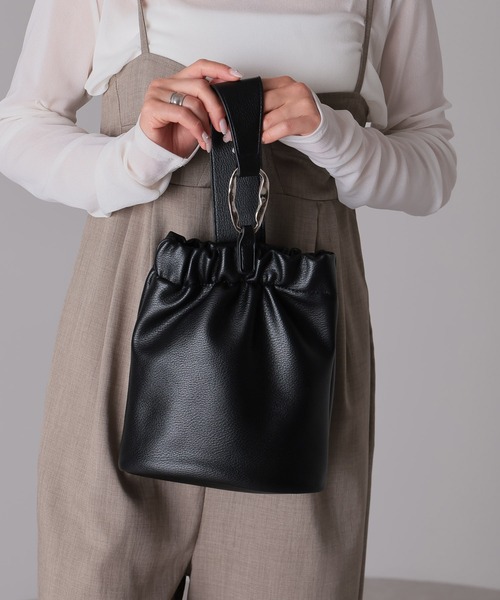 ONFLEEK ショルダーバッグ バッグ 2WAY バケツ型 ワンハンドルバッグ
