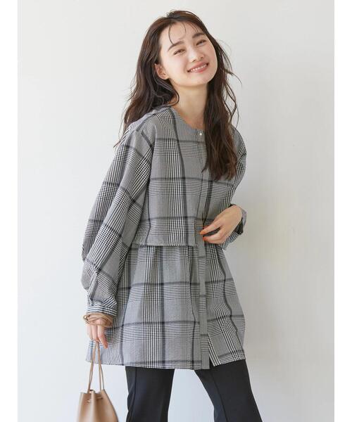 「AMERICAN HOLIC」 長袖チュニック M グレー レディース