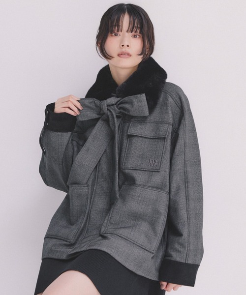 FURFUR ブルゾン アウター パデットボウタイワークブルゾン