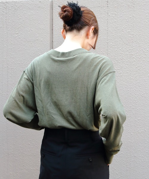 tシャツ THE SHINZONE/シンゾーン　コットンウール ヘンリーネックシャツ　COTTON WOOL HENRY NECK SHIRT　25A THE SHINZONE tシャツ SHINZONE/シンゾーン コットンウール