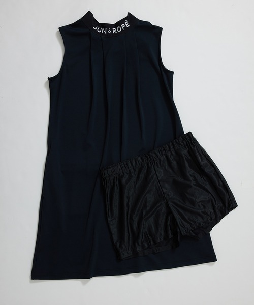 「JUN&ROPE'」 ノースリーブワンピース M レッド レディース_画像9