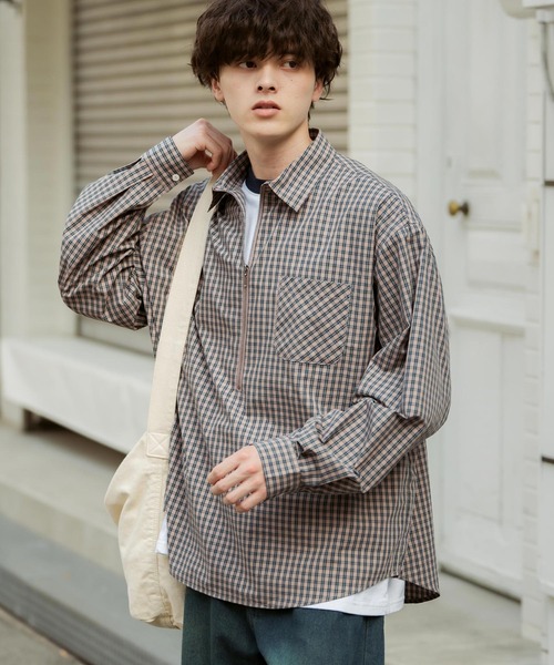 Rocky Monroe（ロッキーモンロー） シャツ ハーフジップオーバーサイズ