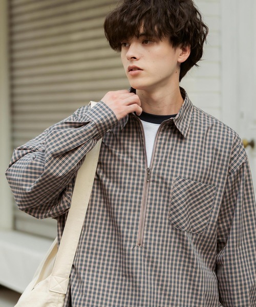 Rocky Monroe（ロッキーモンロー） シャツ ハーフジップオーバーサイズ