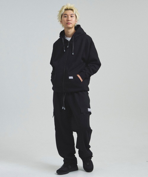 PRO CLUB LA 13 ジップパーカー【XL】ウエストコースト チカーノ黒 PRO CLUB（プロクラブ） パーカー Pro Club Mens Heavyweight Full Zip