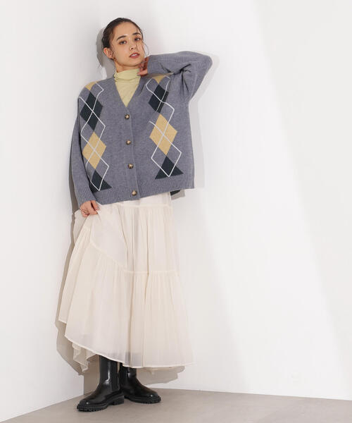 エヌ ナチュラルビューティーベーシック（N．Natural Beauty Basic*）/アーガイルニットカーディガン N.Natural Beauty Basic（エヌ ナチュラルビューティーベーシック
