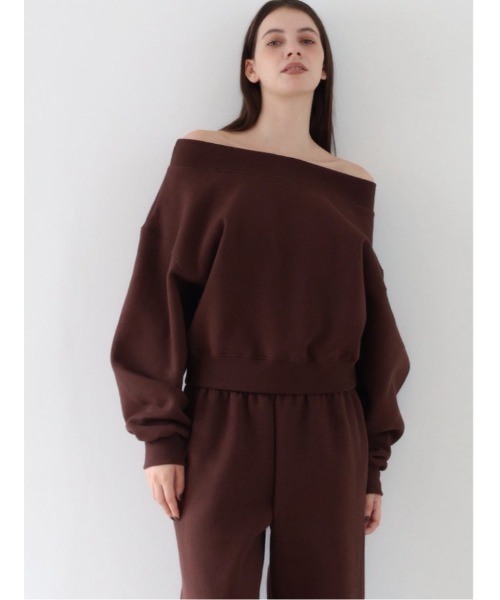 celon トレーナー スウェット off shoulder sweat レディース