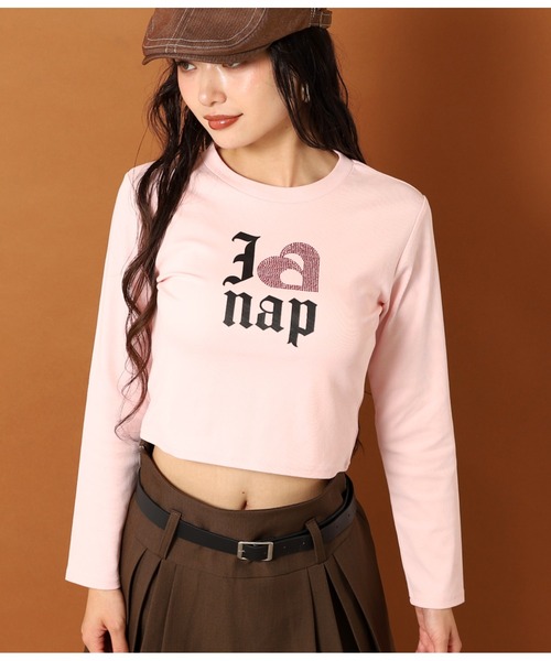 ANAP（アナップ） tシャツ I LOVE anap ラインストーン プリント ロンT