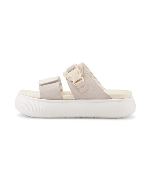 「PUMA」 フラットサンダル 24.0cm ライトグレー レディース_画像5
