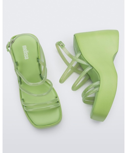 「melissa」 ヒールサンダル 37 レッド レディース_画像4