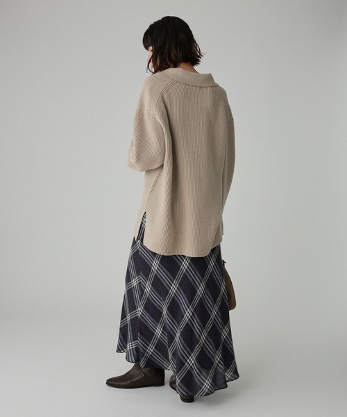 BABYLONE スキッパーミドルゲージニットプルオーバー BABYLONE｜スキッパーミドルゲージニットプルオーバー | Rakuten