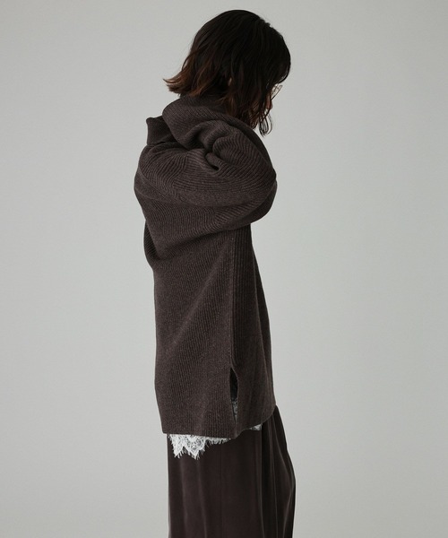 BABYLONE スキッパーミドルゲージニットプルオーバー BABYLONE（バビロン） ニット セーター スキッパーミドルゲージニット