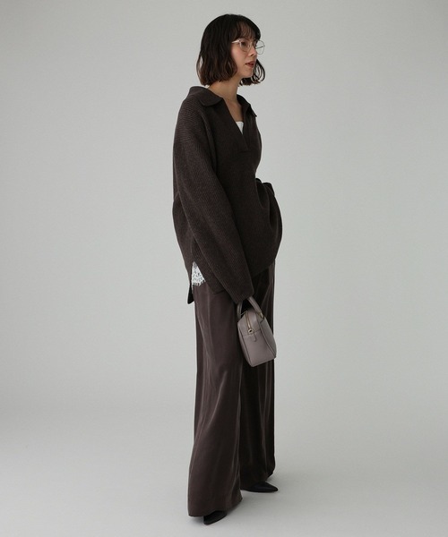 BABYLONE スキッパーミドルゲージニットプルオーバー スキッパーミドルゲージニットプルオーバー（BABYLONE）｜ルミネの