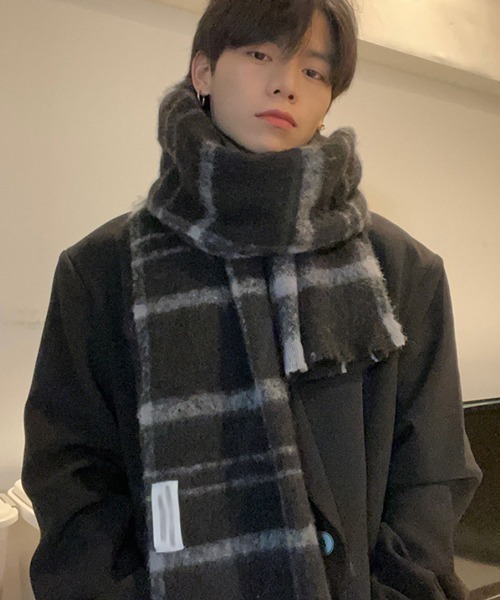 NOWLE（ノウル） マフラー 「NOWLE」モノトーン ブロックチェック