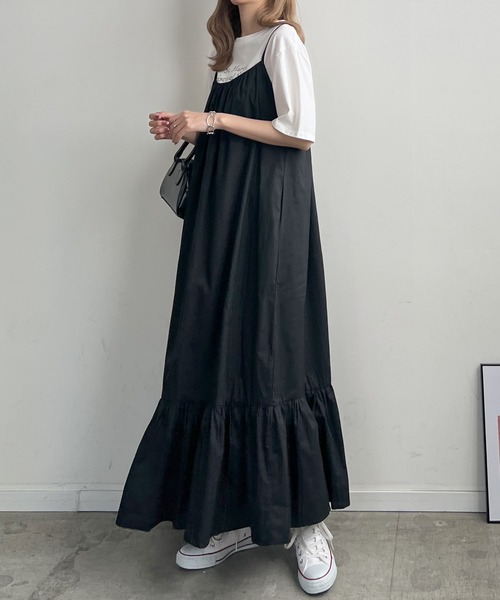 「Futier land」 キャミソールワンピース FREE グレイッシュベージュ レディース_画像3