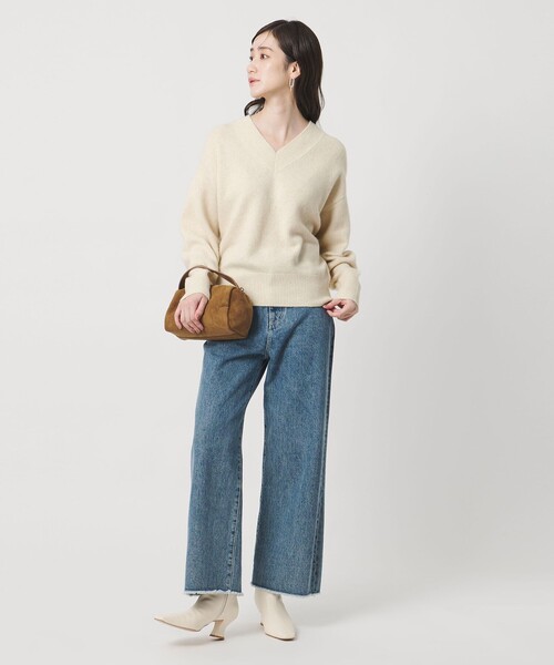 新品♪UNITED ARROWS ウール フォックス ラメ Vネック ニット フォックス ウール ラメ Vネック ニット