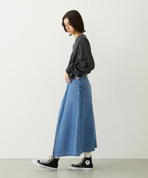MILKFED.（ミルクフェド） デニムスカート ASYMMETRICAL LONG SKIRT