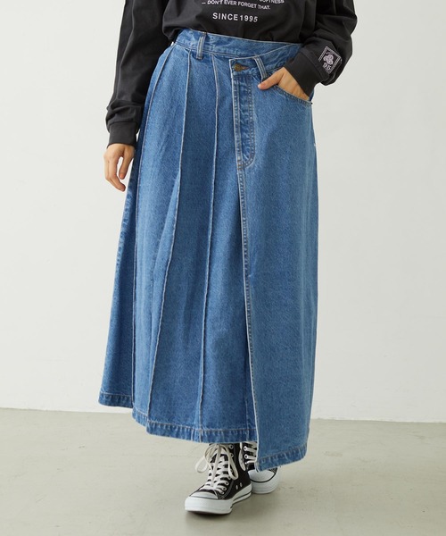 MILKFED.（ミルクフェド） デニムスカート ASYMMETRICAL LONG SKIRT
