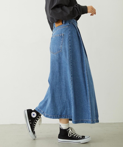 MILKFED.（ミルクフェド） デニムスカート ASYMMETRICAL LONG SKIRT