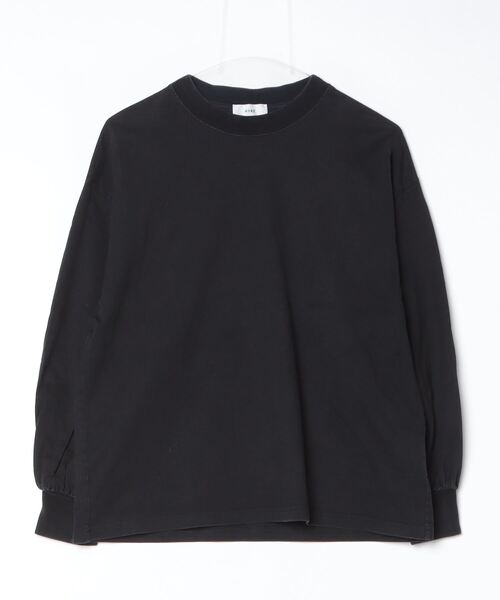 HYKE ブラック 長袖カットソー 01 HYKE（ハイク） 長袖カットソー 1 ブラック レディース : ZOZOTOWN