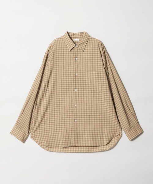 オーガニックコットン ドビー チェックLOOSE 26SS STEVEN ALAN（スティーブンアラン） シャツ オーガニックコットン
