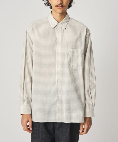 オーガニックコットン ドビー チェックLOOSE 26SS STEVEN ALAN（スティーブンアラン） シャツ オーガニックコットン